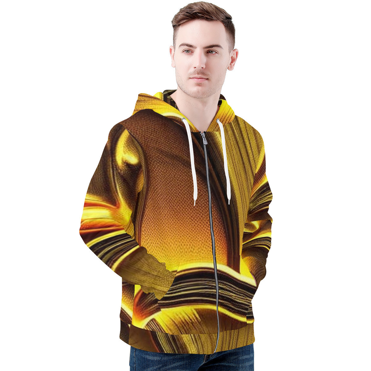 ❤️ Men's All Over Print Zip Hoodie🌟🍄