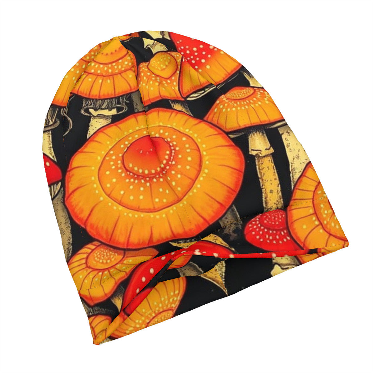 Mushroom Design Custom Adult Knitted Beanie, Is Perfect For Both Men & Women
