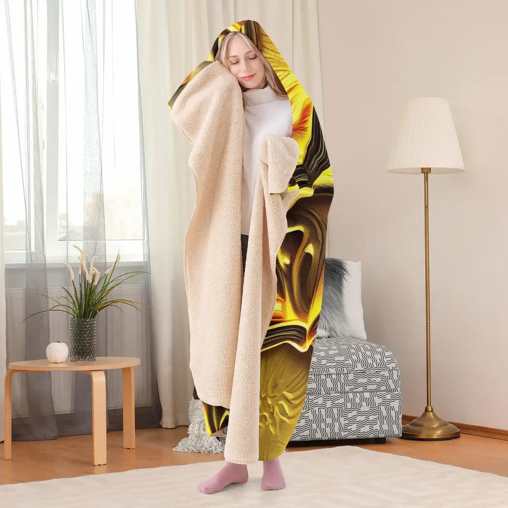 Mushroom Pattern Fleece Blanket — Cozy Forest Toadstool Throw