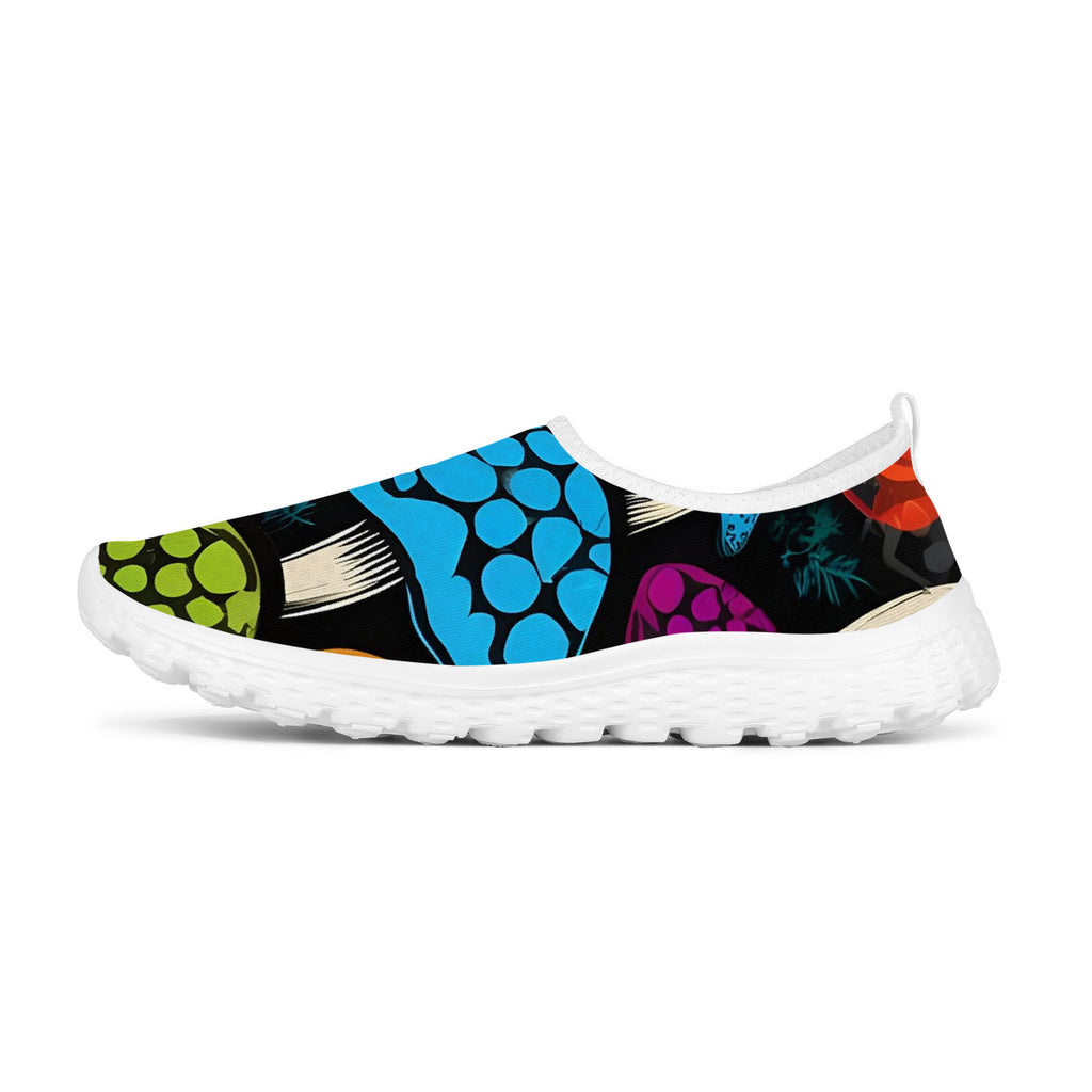 Custom Mushroom Print Women's Mesh Running Shoes