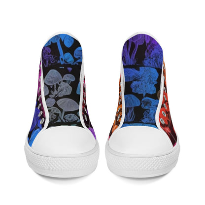 FWS High-Top Canvas Shoes With Customized Tongue - White
