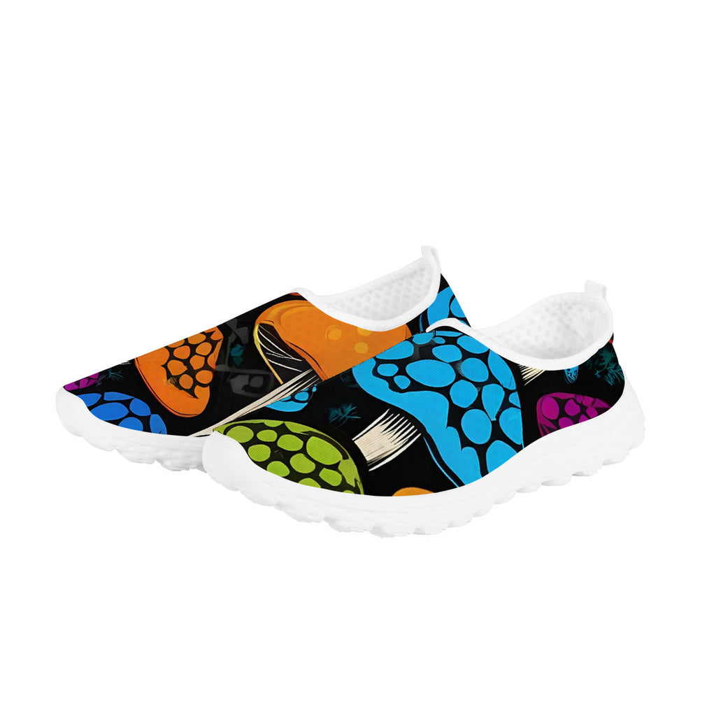 Custom Mushroom Print Women's Mesh Running Shoes