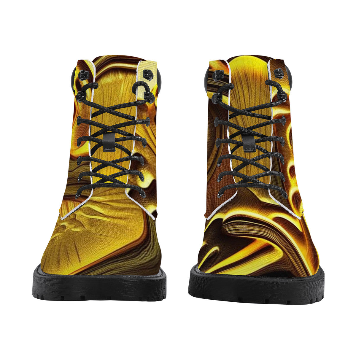 Golden Mushrooms Special Edition Synthetic Leather Boots - Vegan Waterproof All-Season Boots