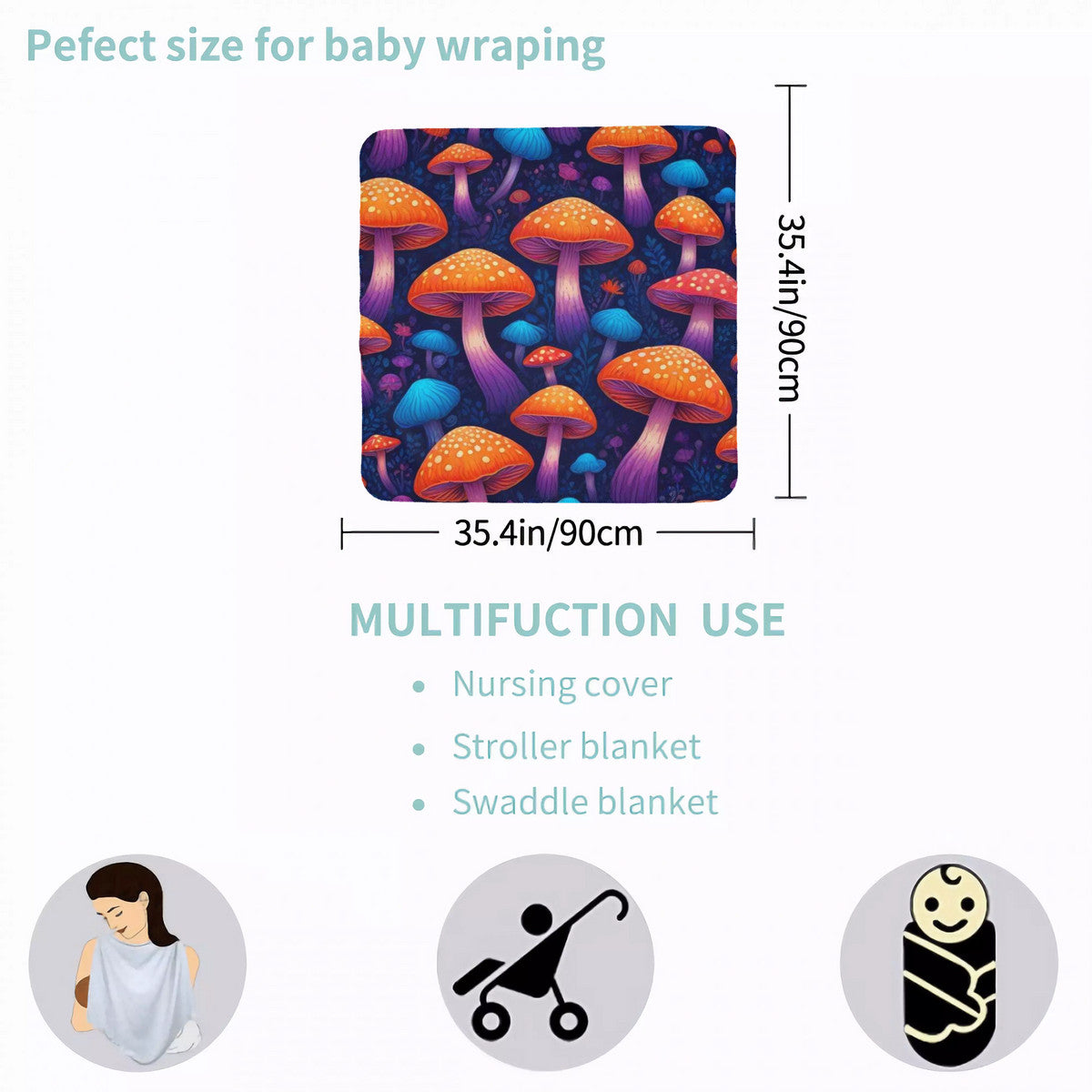 🍄✨ Baby Swaddle Blanket🍄✨