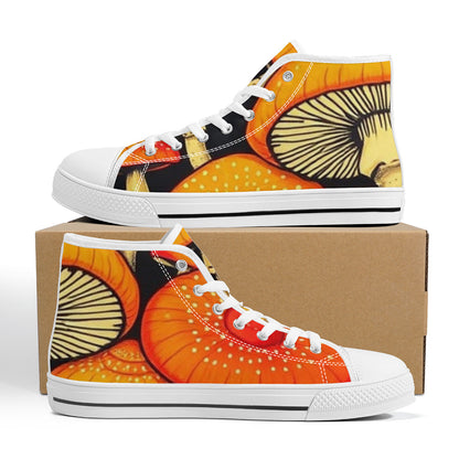 FWS High-Top Canvas Shoes With Customized Tongue - White
