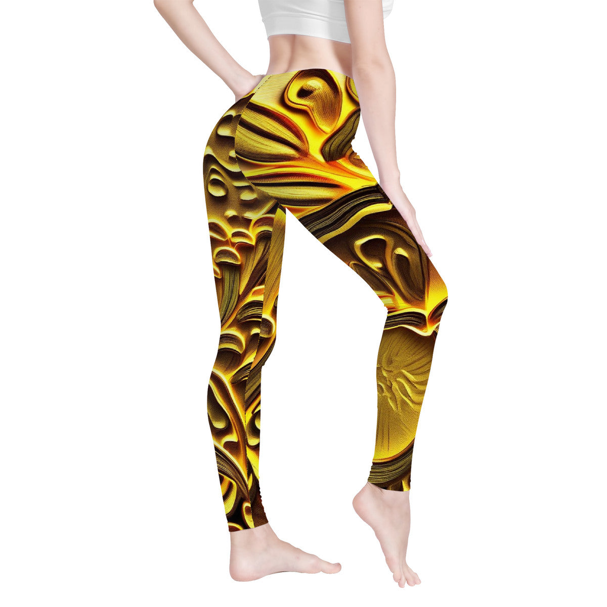 Custom Mushroom Design All-Over Print Yoga Leggings