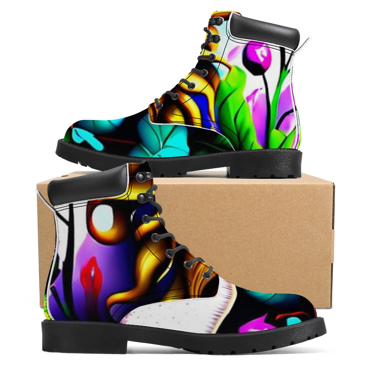 Boots Of the Garden Synthetic Leather Boots - Vegan Waterproof All-Season Boots |