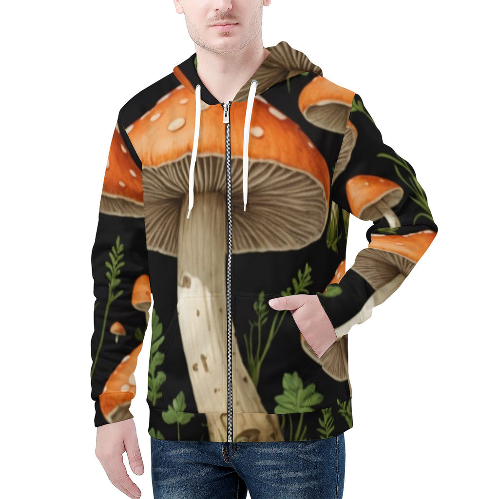 🌟🍄 Men's All Over Print Zip Hoodie🌟🍄