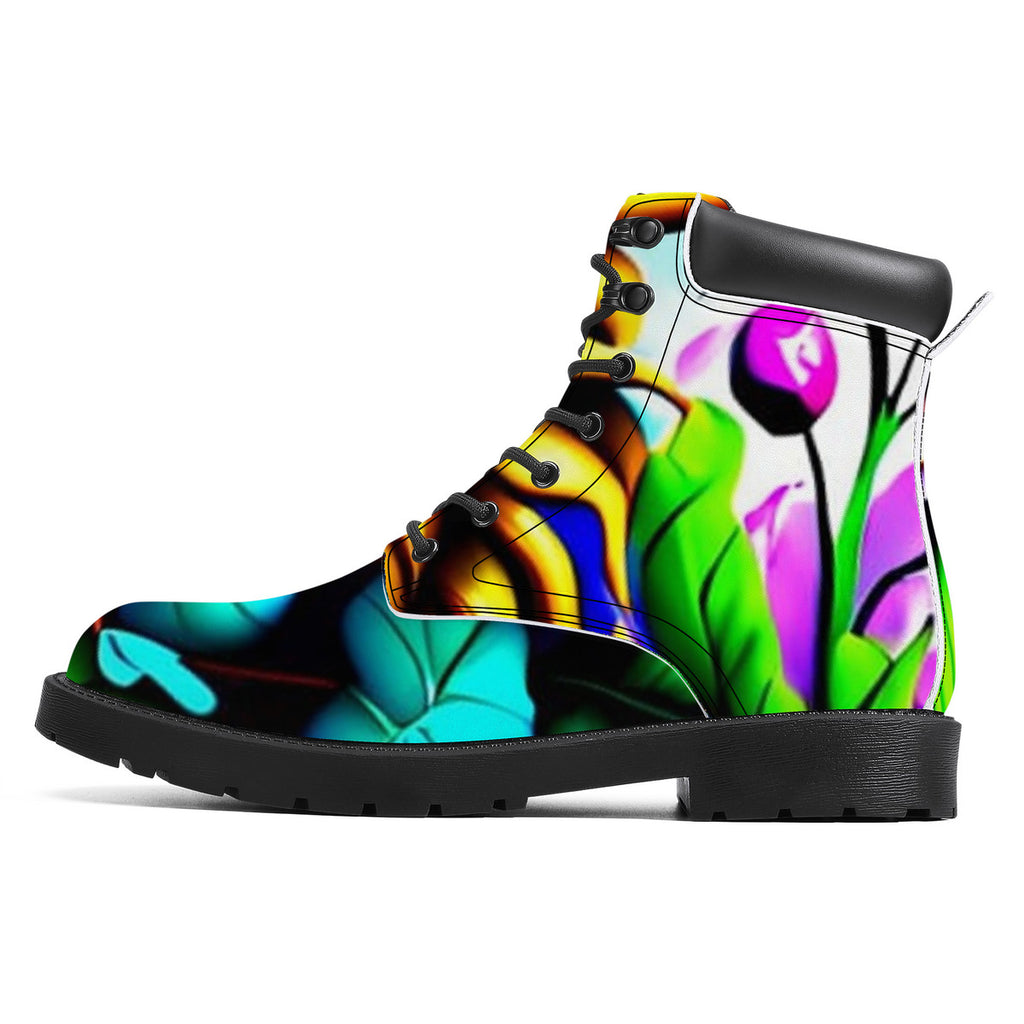 Boots Of the Garden Synthetic Leather Boots - Vegan Waterproof All-Season Boots |