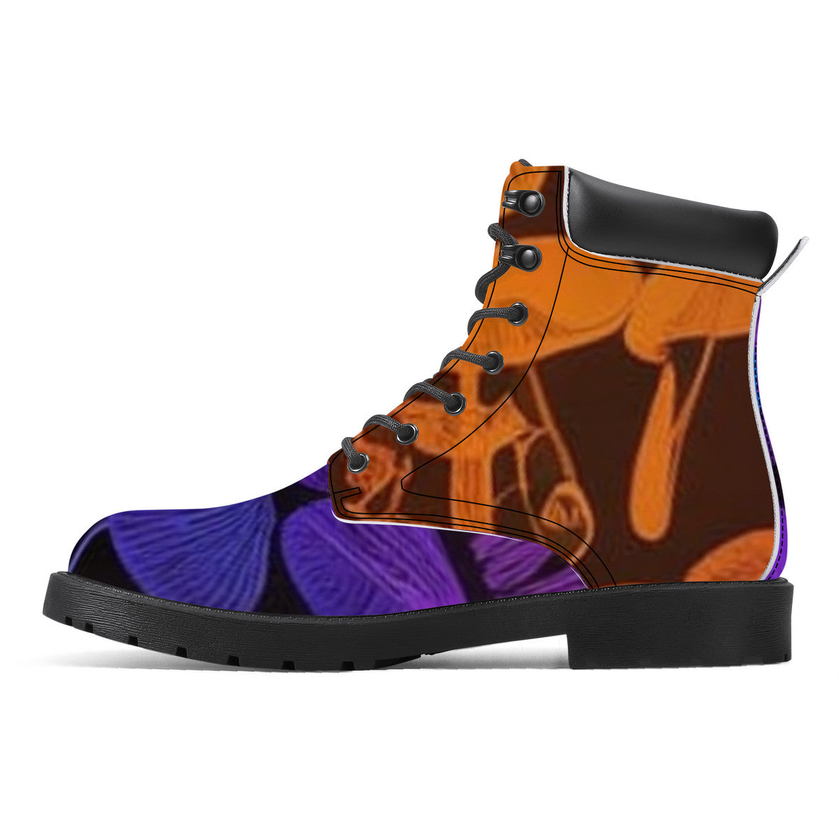 Rainbow Synthetic Leather Boots - Vegan Waterproof All-Season Boots | Piper's Shroom Works