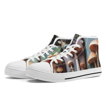 FWS High-Top Canvas Shoes With Customized Tongue - White