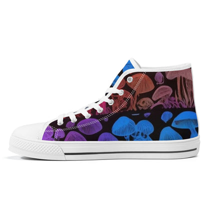 FWS High-Top Canvas Shoes With Customized Tongue - White