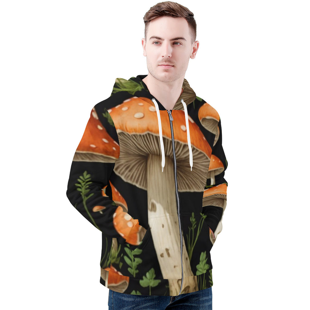 🌟🍄 Men's All Over Print Zip Hoodie🌟🍄