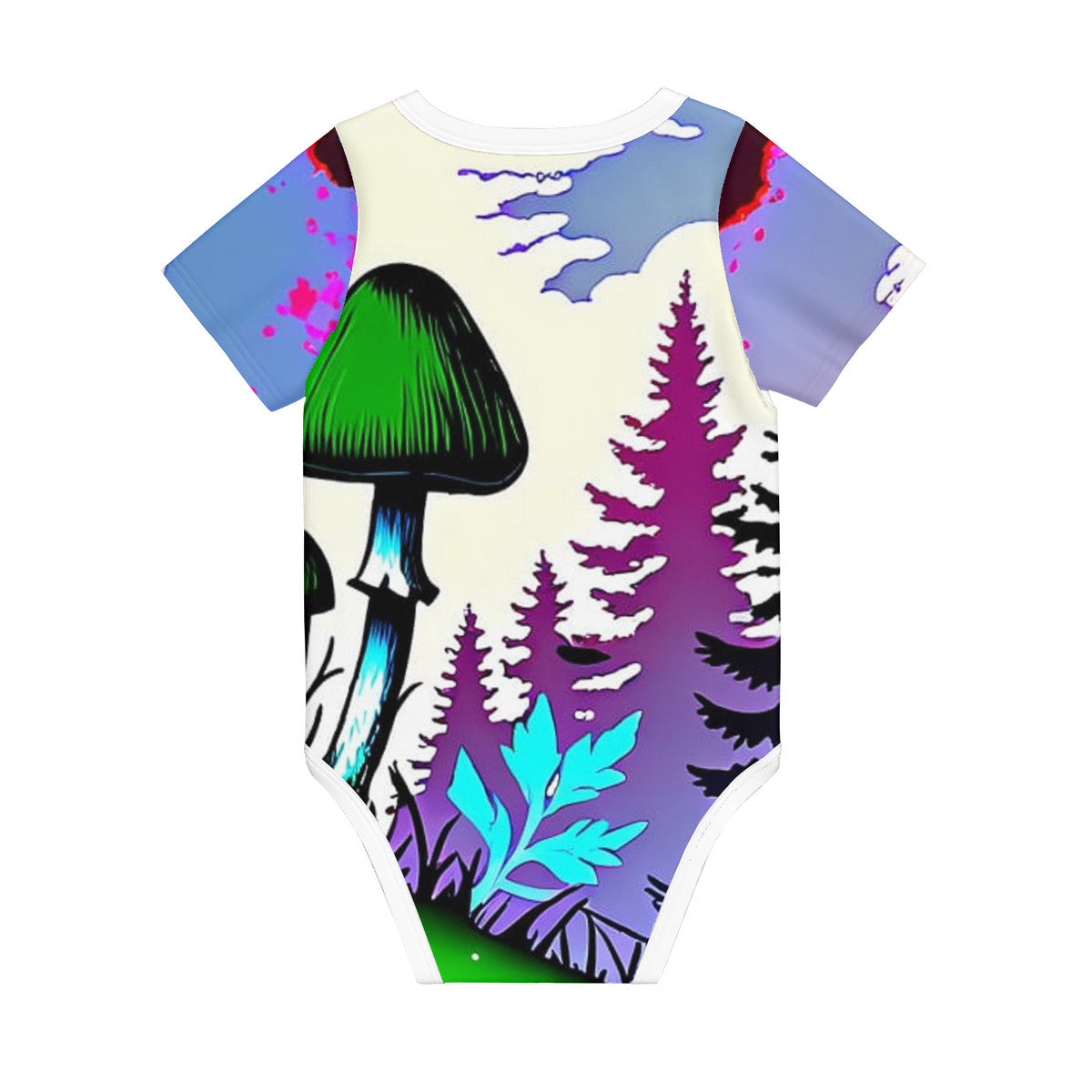 🍄✨ All-Over Print Short Sleeve Baby One-Piece🍄✨